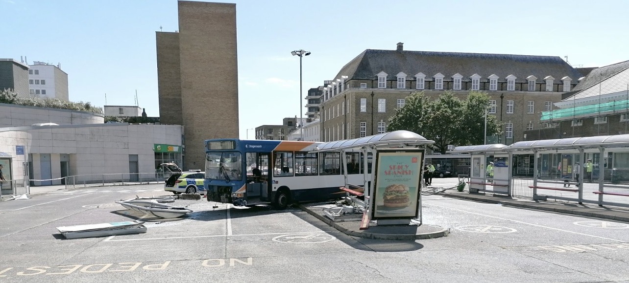 Pedestrian Rushed To Hospital After Folkestone Bus Crash