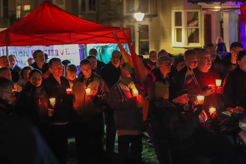 Hundreds Gather In Kemptown Brighton For World Aids Day Vigil