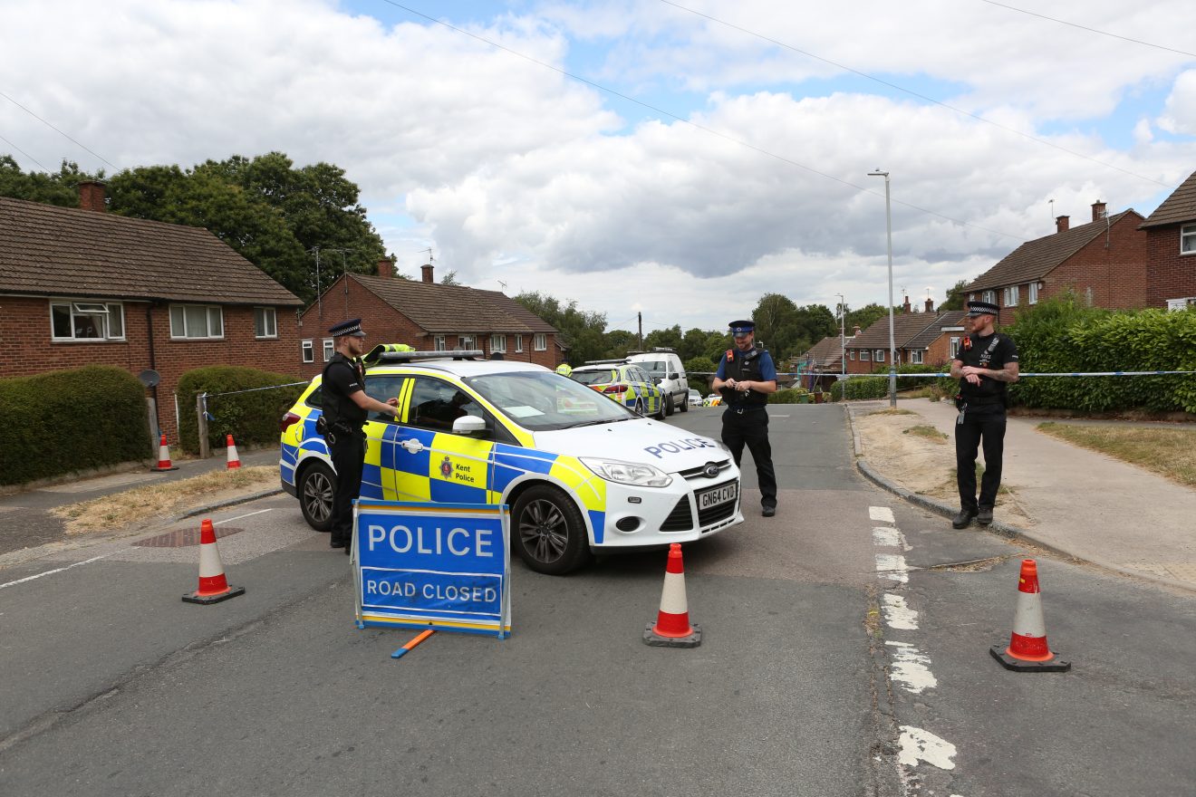 Royal  Tunbridge Wells Street On Lockdown Following Stabbing