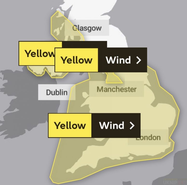 Upgraded Yellow Weather Warning Issued For Southcoast And  Isle Of Wight