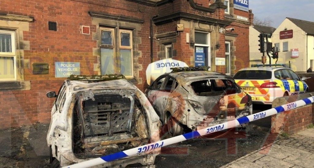 Two Arrested After Arson Attack On Police Cars
