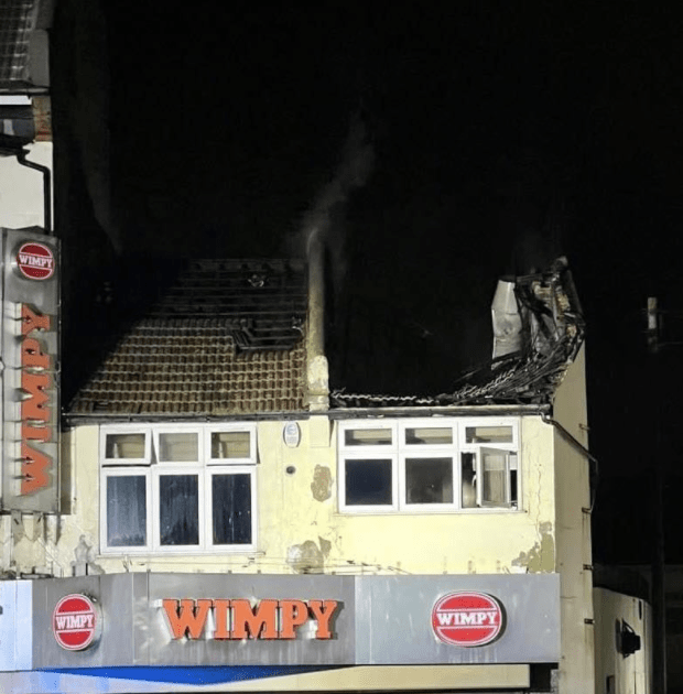 A Major Fire Broke Out In The Wimpy Restaurant On Southend Seafront Last Night