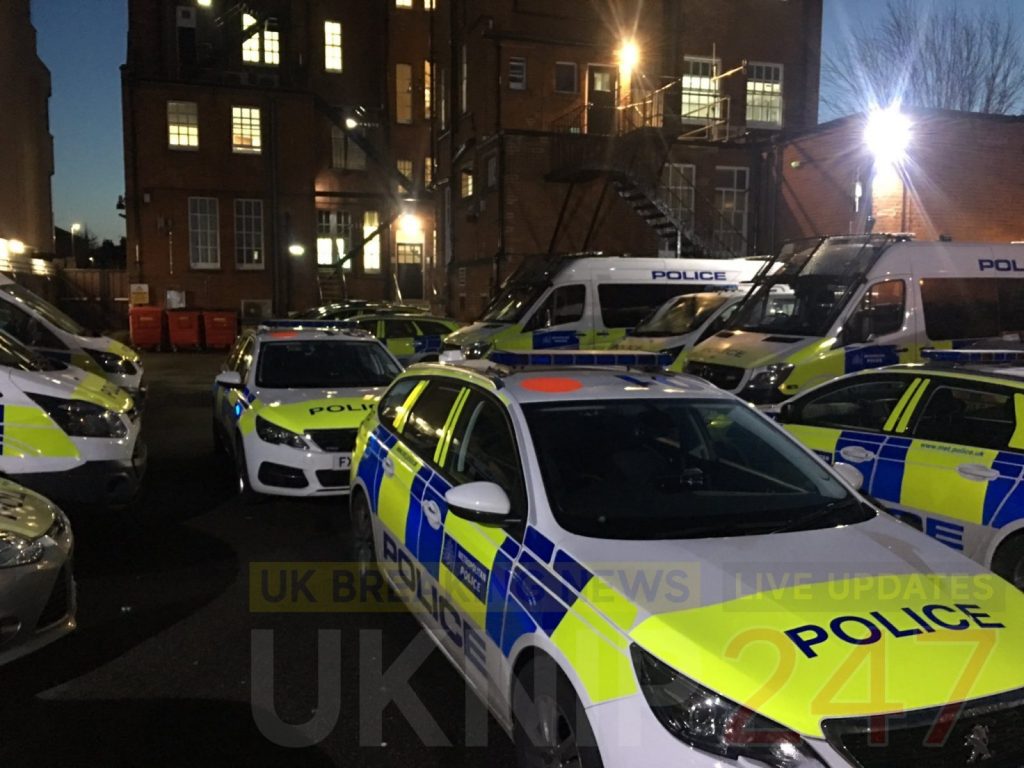 Six Arrested After Petrol Is Thrown Over Police Officers