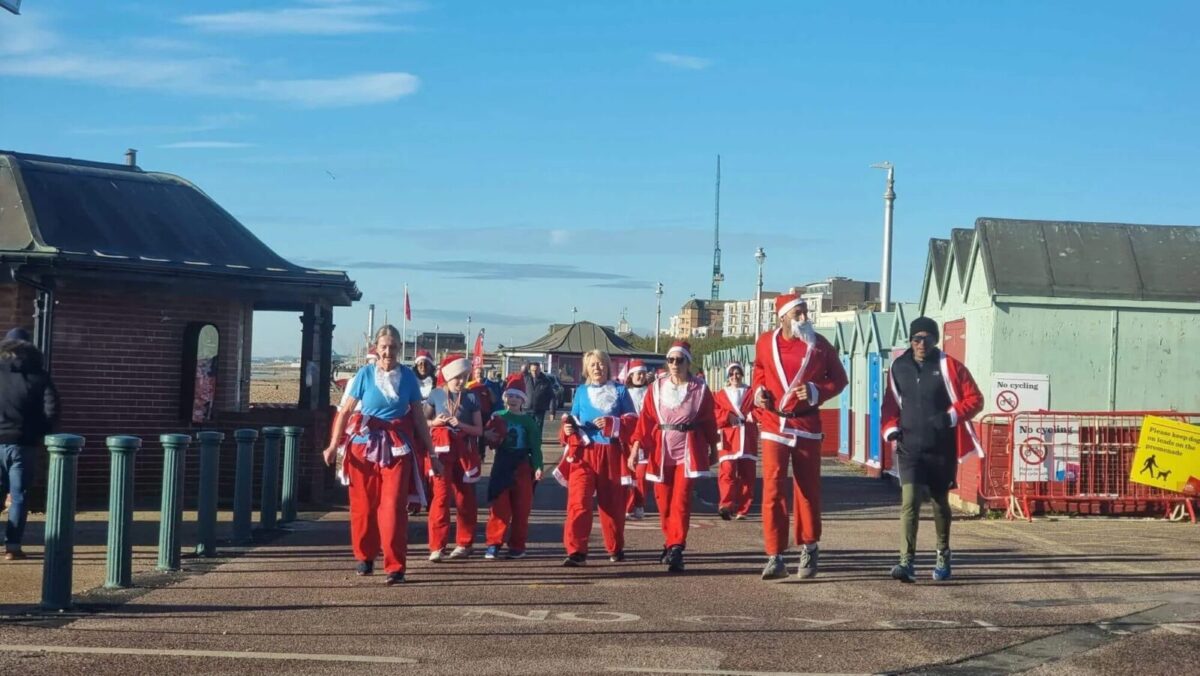100s Take Part In Brighton Santa Dash 2022 Raising Money For Sick And Disabled Children Across Sussex