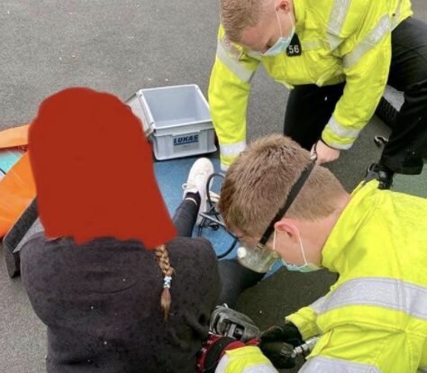 Firefighters called after a teenager got stuck in a child’s swing whist performing a Tiktok video