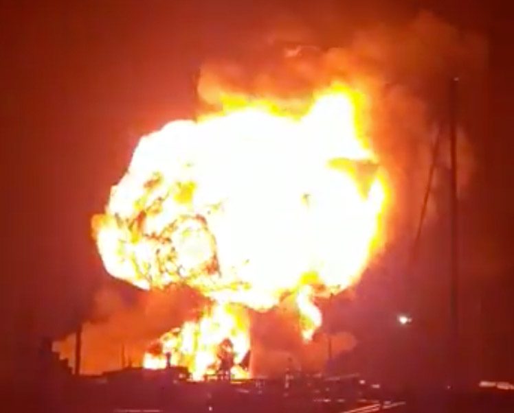 Flames Could Be Seen Shooting 100ft Into The Air At Hoo Blaze