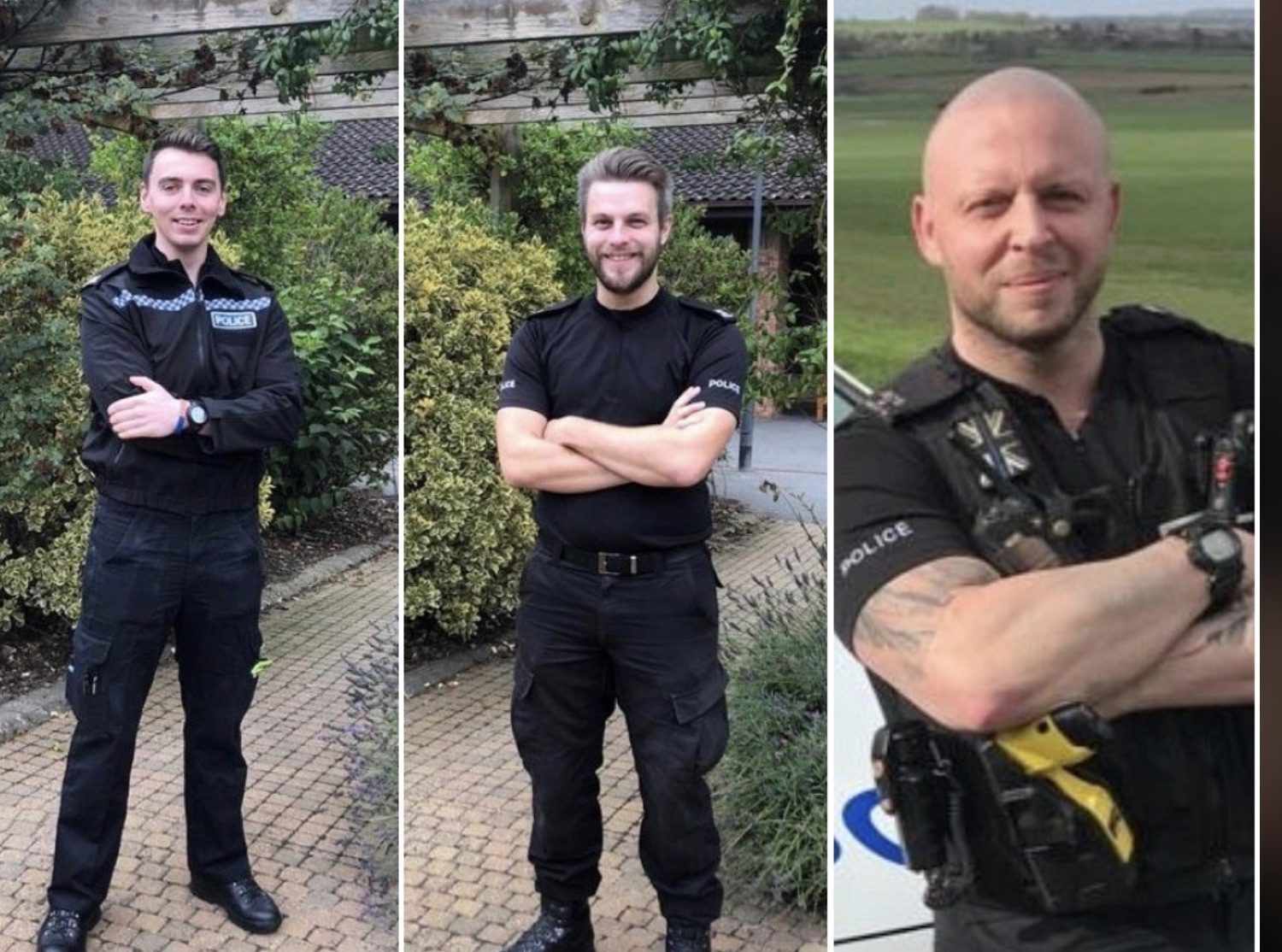 The trio were attending a domestic violence call from a woman who said her partner was smashing up her flat, was threatening to take an o…