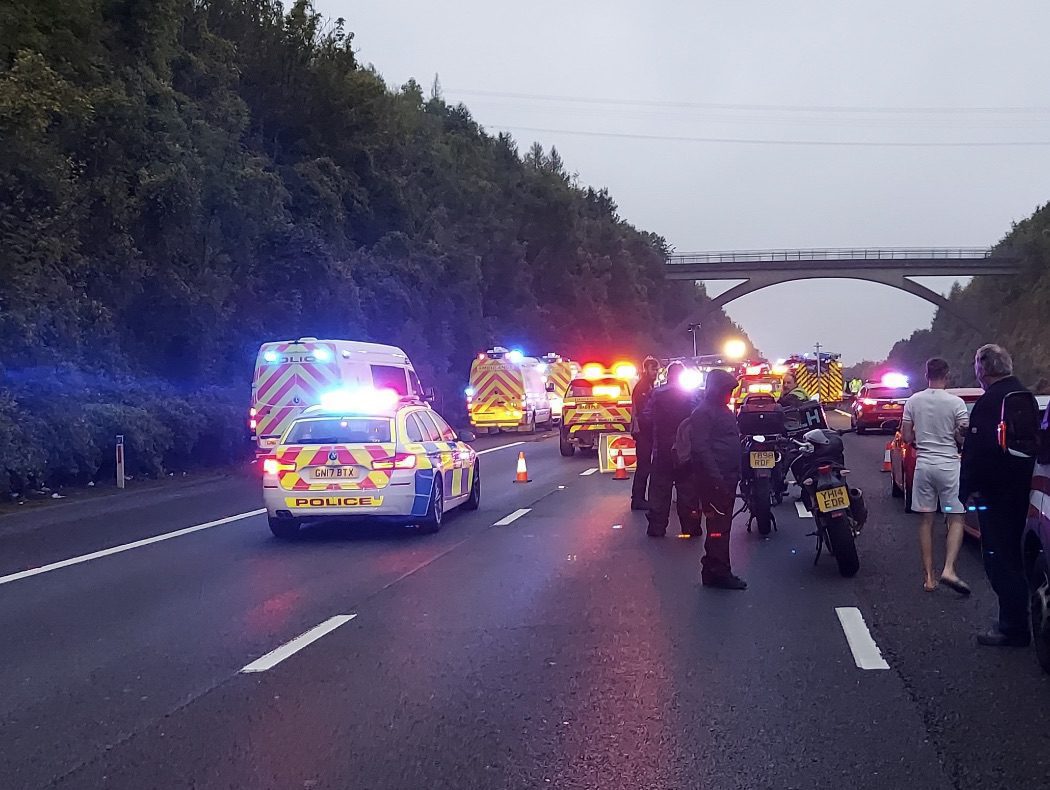 The Driver Of The Road Sweeping Vehicle Was Taken To A London Hospital With Serious Injuries
