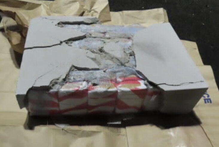 Following A Proactive Vehicle Stop On Tuesday, 16 November, Officers Have Seized What Is Believed To Be 48 0.5 Kilograms of Heroin That Were Concealed In A Cement Block