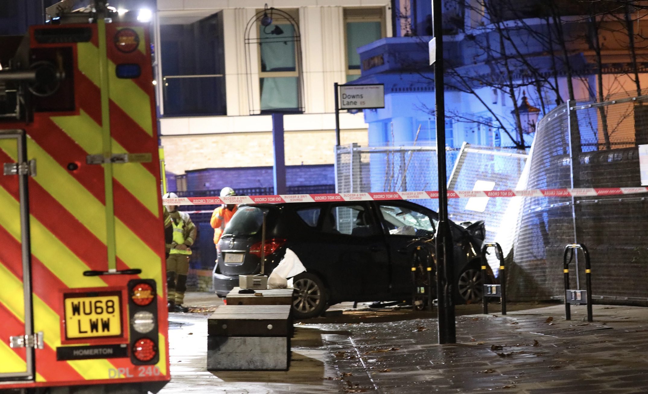 Two Escape Serious Injury After Car Ploughs Into Railway Bridge In Hackney