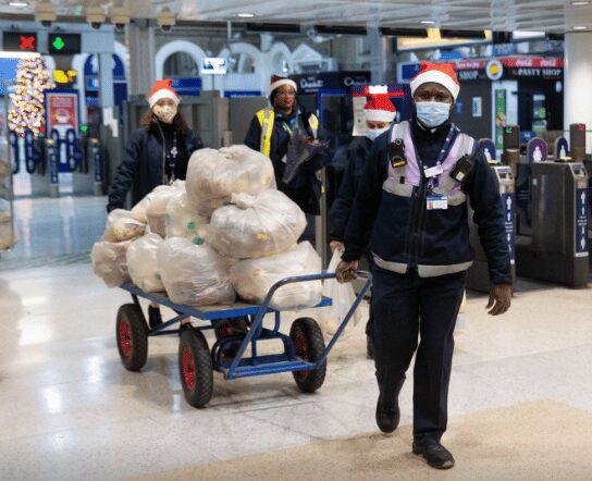 Southeastern And Network Rail Worked Late Into The Night On Christmas Eve To Get Food To Stranded Lorry Drivers On The M20