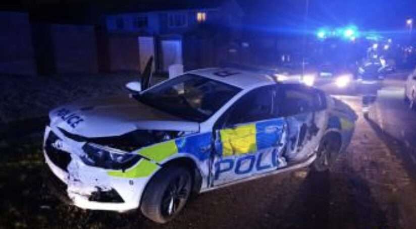 Man Arrested After Police Car Repeatedly Rammed During Disorder