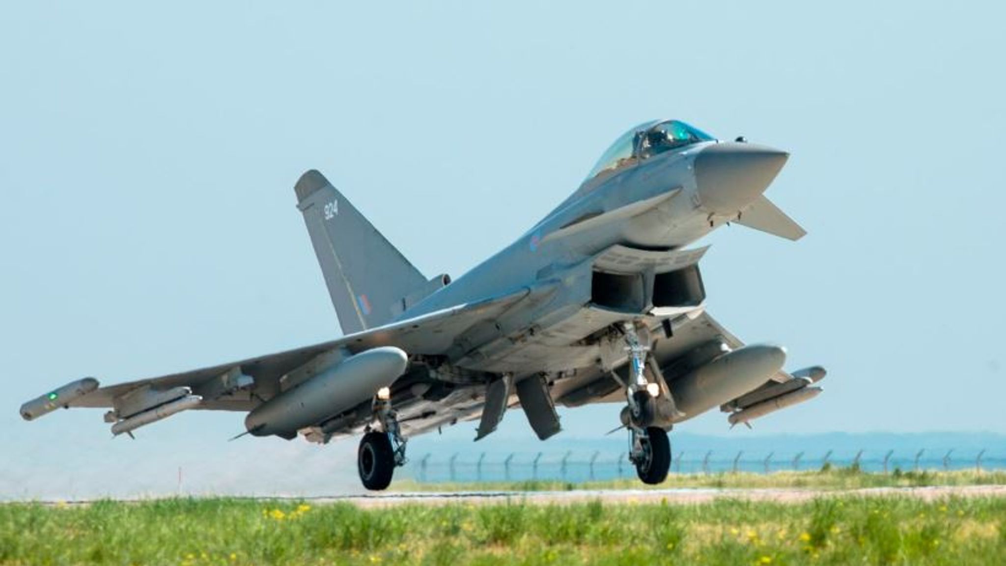 An Raf Typhoon Fighter Jet  Was Scrambled To Intercept German Registered Plane Ten Miles East Of Biggin Hill Over Kent