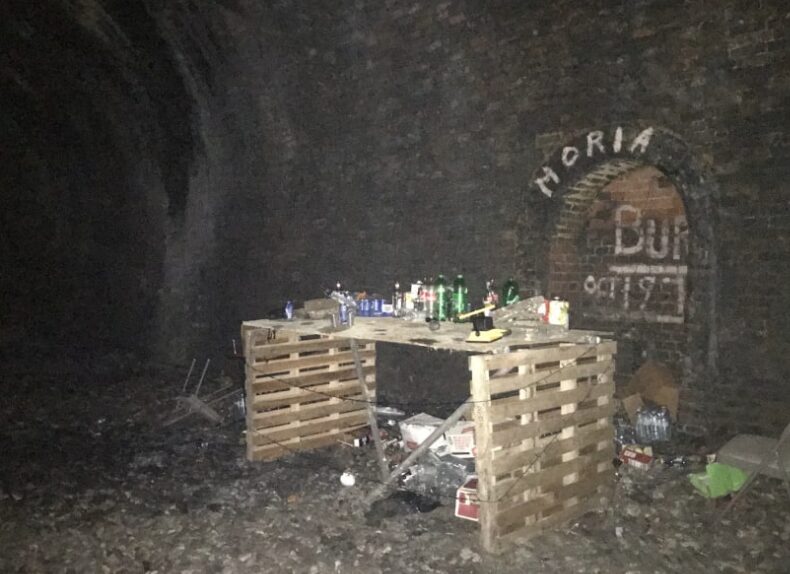 Met Officers  Have Found And Seized Equipment That Could Have Been Used To Hold An Unlicensed Music Event (ume) In A Disused Railway Tunnel In Dulwich Wood