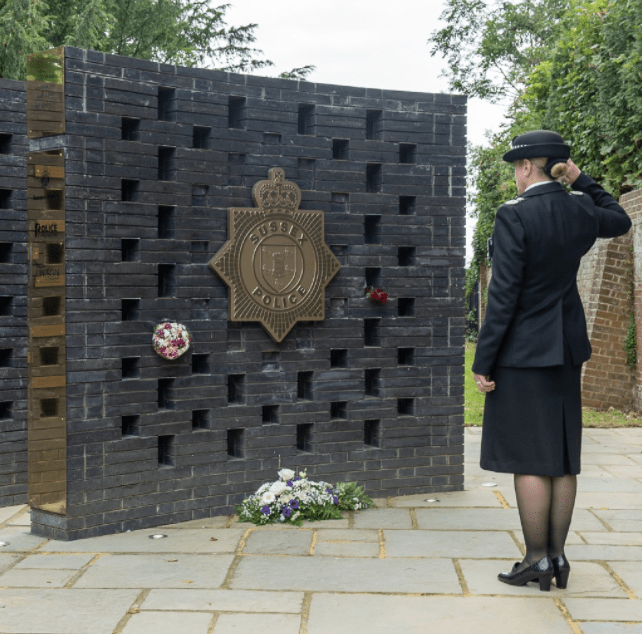 A Memorial Wall Dedicated To Officers And Staff Who Have Lost Their Lives In The Service Of Sussex Police Has Been Unveiled At The Force’s Headquarters