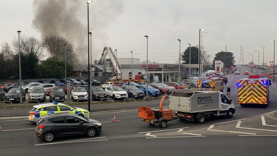 11 Stations Are Tackling A Significant Fire At Old Redbridge Road, Redbridge
