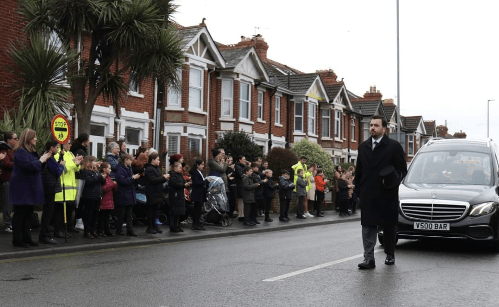 Hundreds Turnout In Tribute To Tom James Lollipop Man