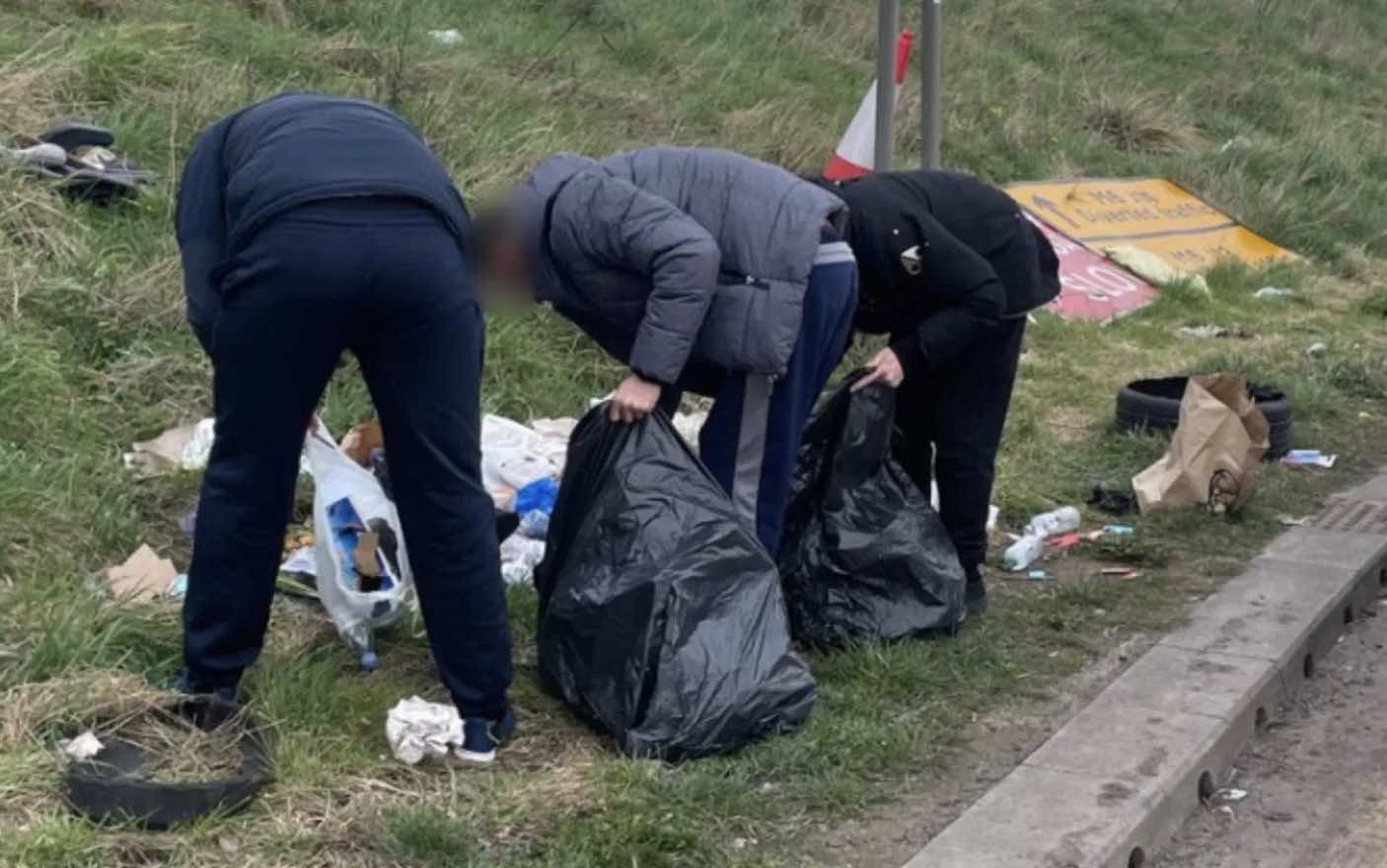 Three Fly-tippers Were Handed Out Some Instant Karma When They Were Taken Back To Pick Up The Rubbish They Had Just Dumped By The Roadside
