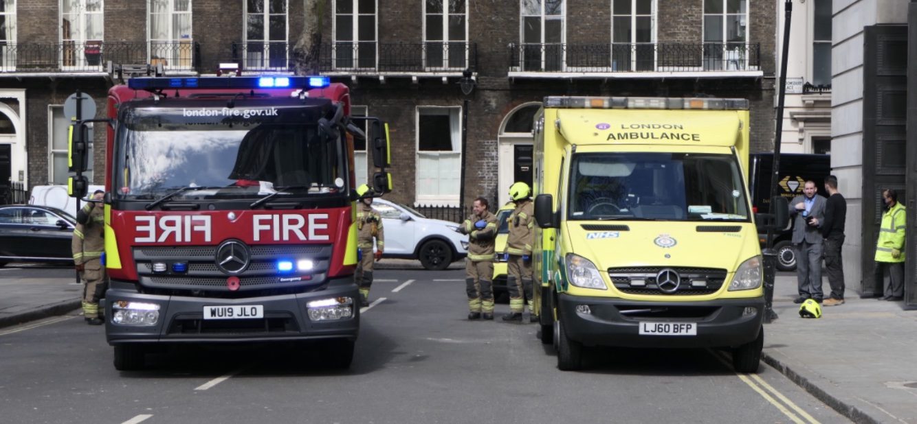 Man Treated   By Fire Crews After Chemical Attack  In London