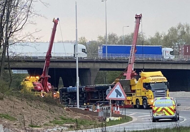 #m6 Remains Closed Northbound This Morning For Ongoing Recovery Work On An Overturned Lorry At Junction 15 Stoke