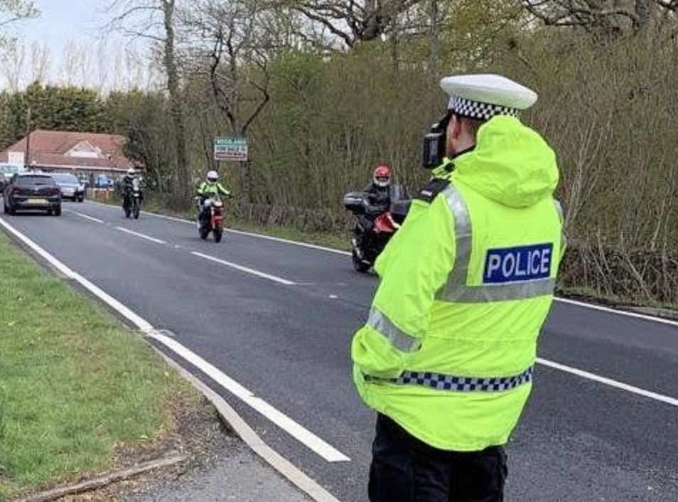 Action To Tackle Motorcyclists Speeding Near Tunbridge Wells Has Seen Almost 30 Bikes Stopped By Officers In One Day