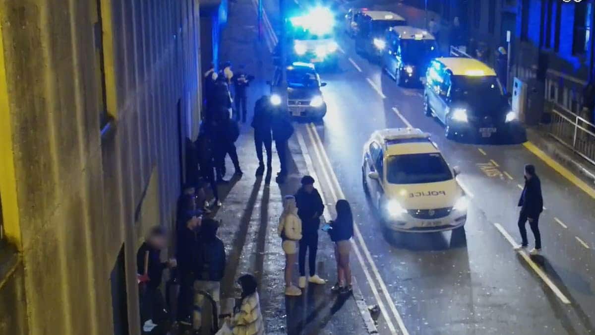 Six People Were Arrested After Patrolling Police Officers Broke Up A Fight Outside A Nightclub