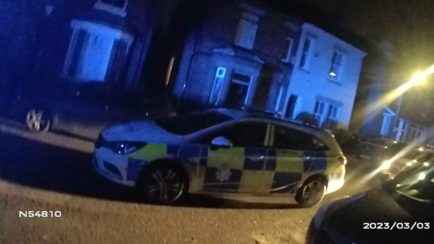 A Microwave Was Thrown At Police Officers As They Responded To Reports Of A Disturbance At A House.