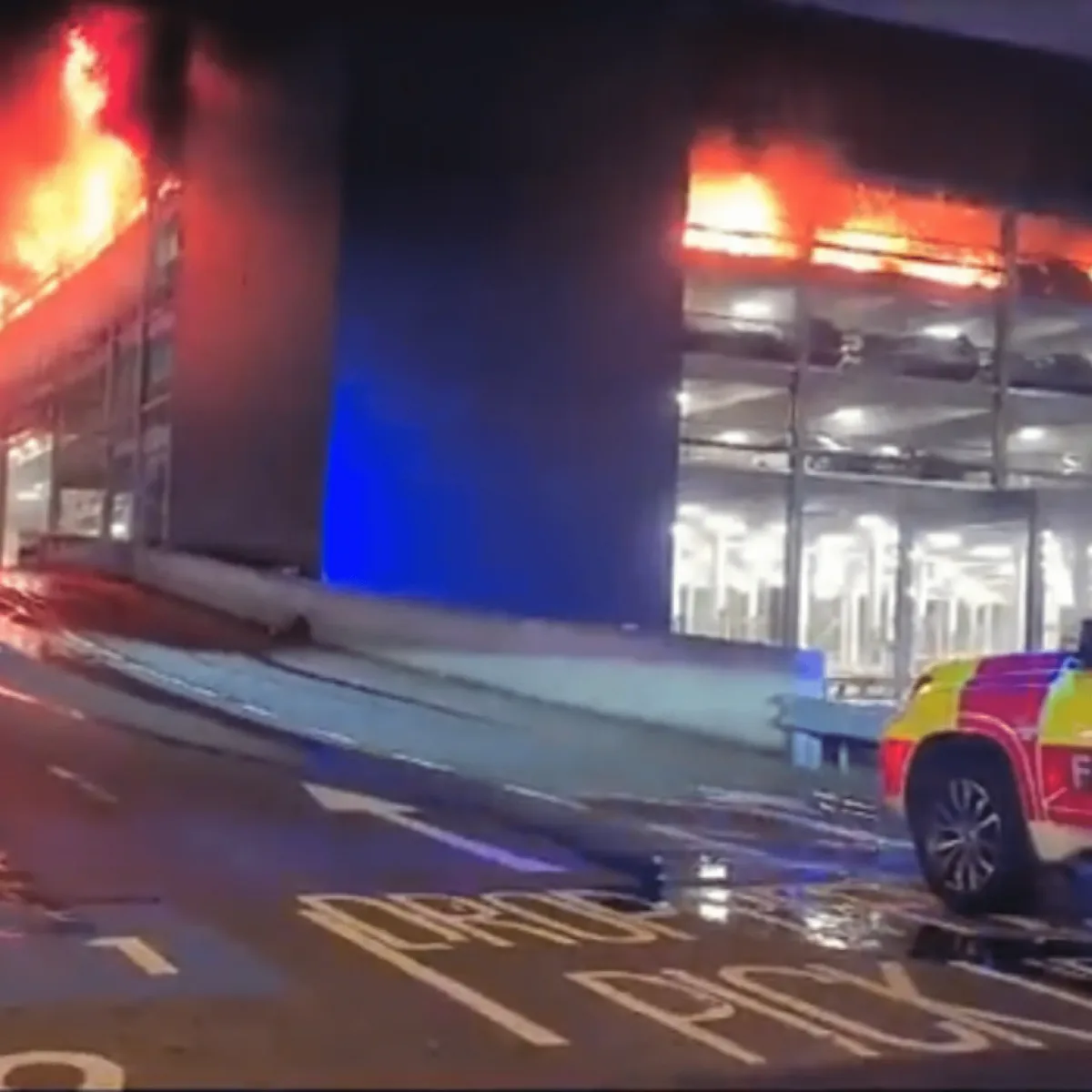 Luton Airport Flights Grounded After Huge Car Park Blaze Sparks Partial Collapse