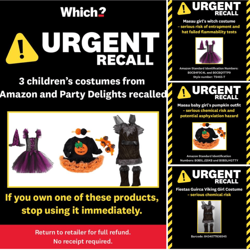 Urgent Product Recall: Children’s Costumes Pose Serious Risks, Warns Consumer Watchdog