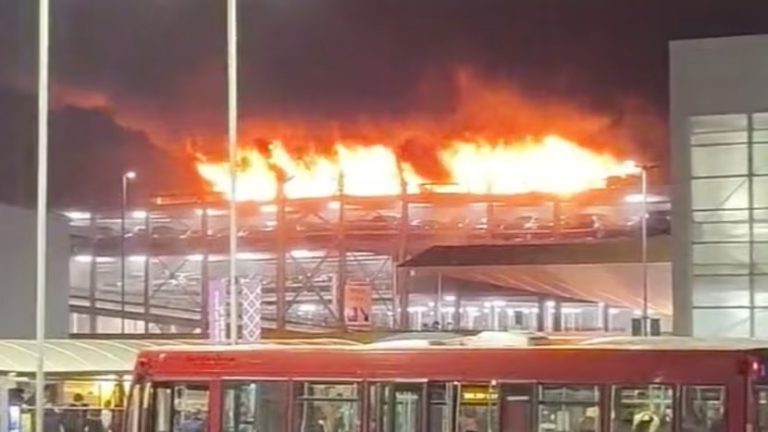 Major Fire At Luton Airport Terminal Car Park Sparks Flight Suspensions