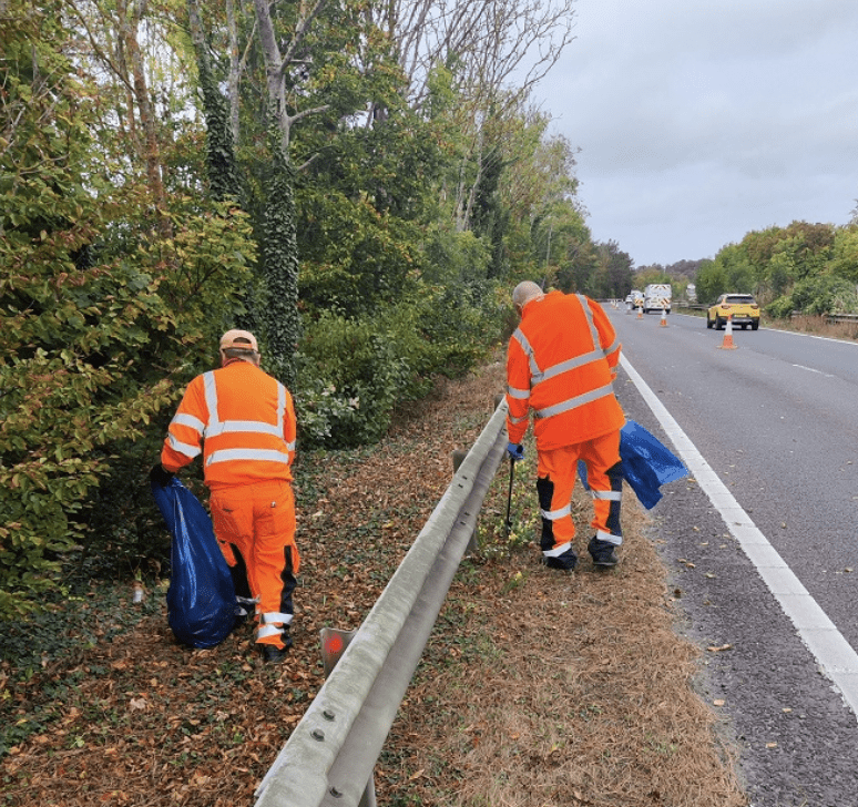 Three Tonnes Of Rubbish Have Been Removed From The Verges Of The Section Of The A2 Through The Canterbury District Over The Last Two Weeks