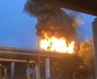 Massive Lorry Fire Shuts M2 Motorway Near Rochester In Both Directions