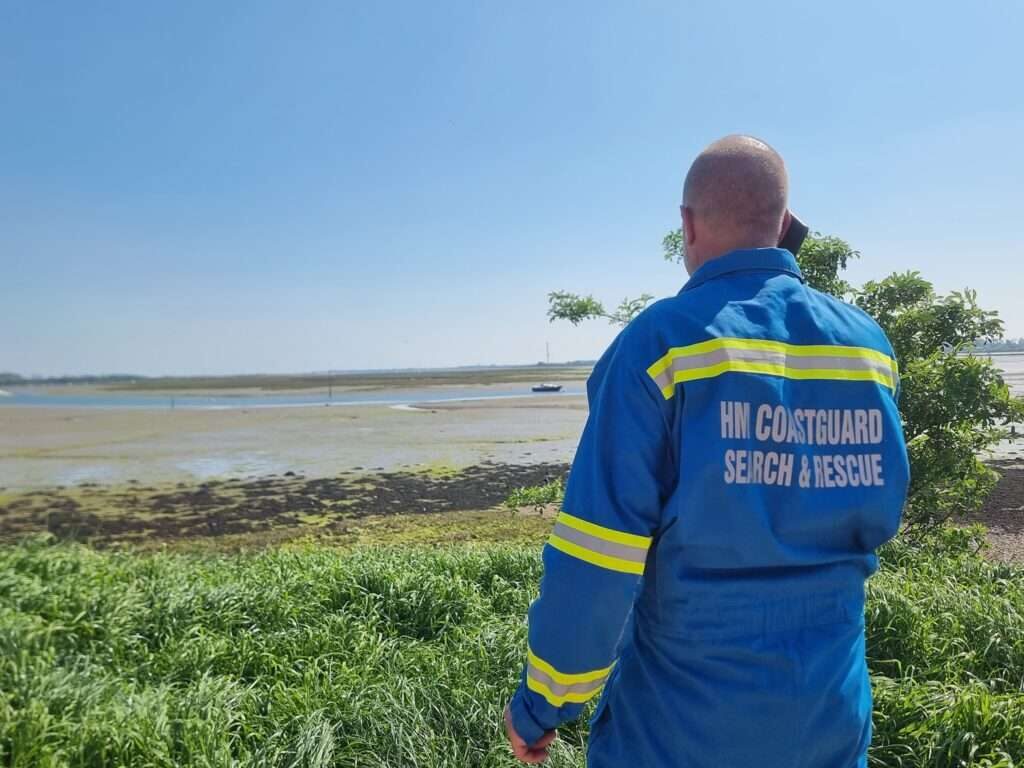 Coastguard And Lifeboat Saves Two And Dog Trapped By Tide