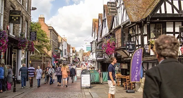 A man has been charged with robbery following an incident in Canterbury High Street