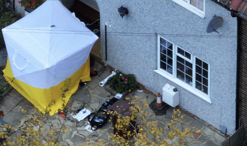 First Scene Pictures after Man Shot Dead by Armed Police  after Suicide Call in Dagenham