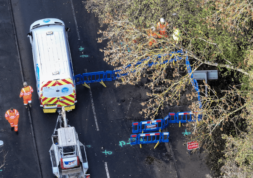The Village Of Sundridge In Kent Has Been Plunged Into Traffic Chaos Following A Burst Water Main On The A25 Main Road, Exacerbating The Disruption Already Caused By Ongoing Gas Main Works