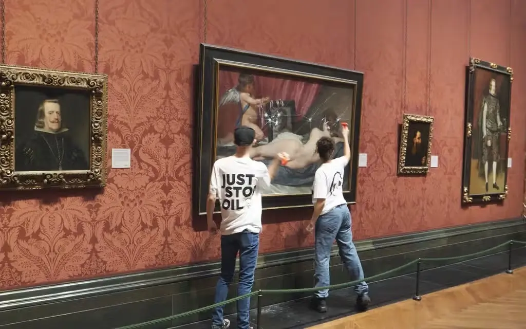 Just Stop Oil Protesters Arrested After Attack on National Gallery