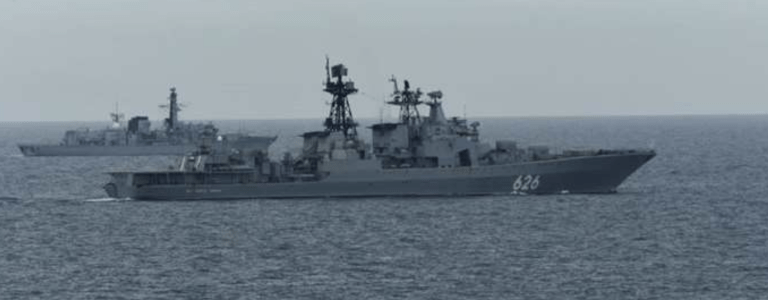Royal Navy Shadows Russian Warship Through English Channel Near Kent