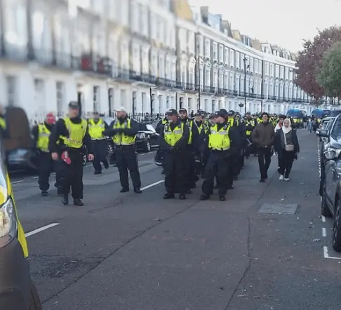 82 Arrested In Tachbrook Street, Pimlico To Prevent Breach Of Peace During Protest March