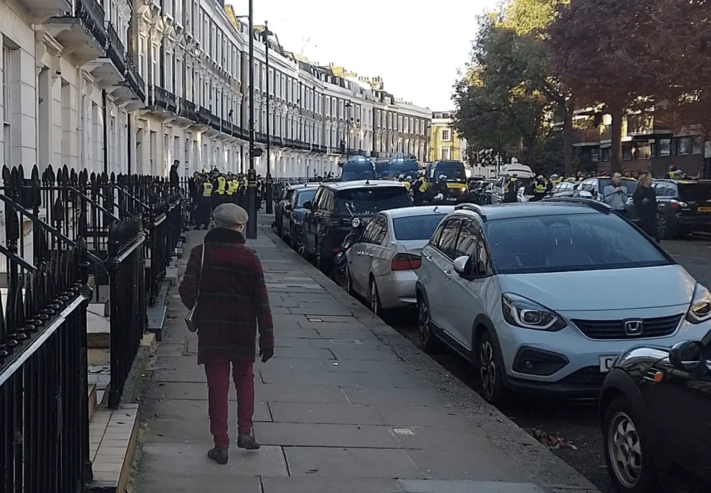 82 Arrested In Tachbrook Street, Pimlico To Prevent Breach Of Peace During Protest March