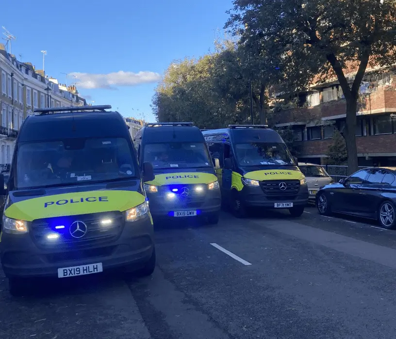82 Arrested In Tachbrook Street, Pimlico To Prevent Breach Of Peace During Protest March