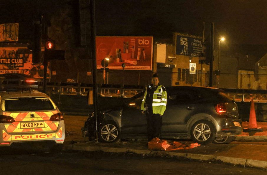Traffic Chaos On New Barn Road E16 Following Car Collision And Separate Armed Police Operation
