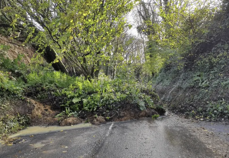 Ryde to Sandown Road Closed as Floods and Landslip Bring Isle of Wight Travel Chaos