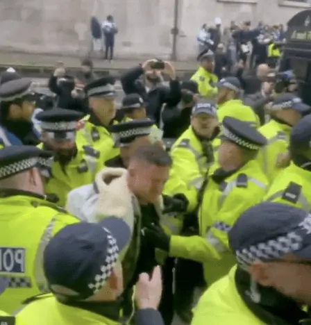 Tommy Robinson Arrested at Massive London Anti-Antisemitism Rally – Charged with Breaching Police Order