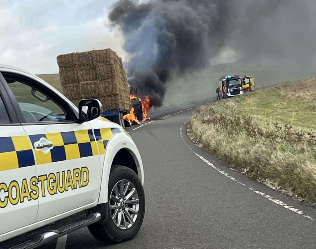 Controlled Burn  Used by East Sussex Fire Service in East Dean Tractor Fire