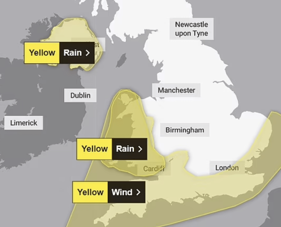 Britain Braces for 75mph Gales on New Year’s Eve: Severe Weather Warnings Issued