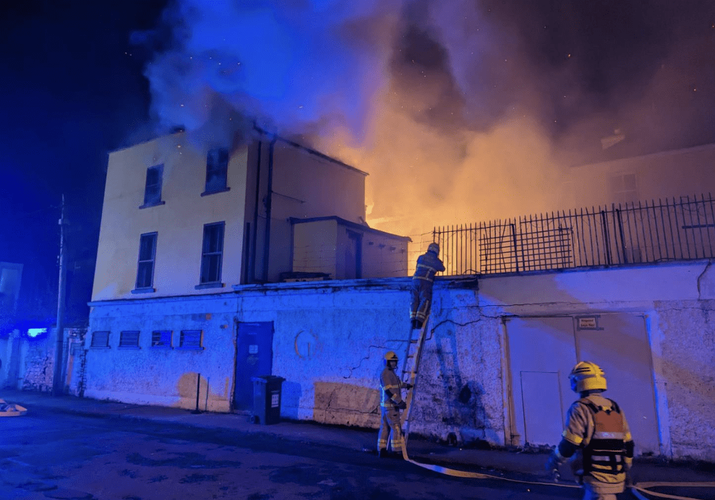 Fire Engulfs Former Dublin Pub Amid False Asylum Seeker Accommodation Rumors