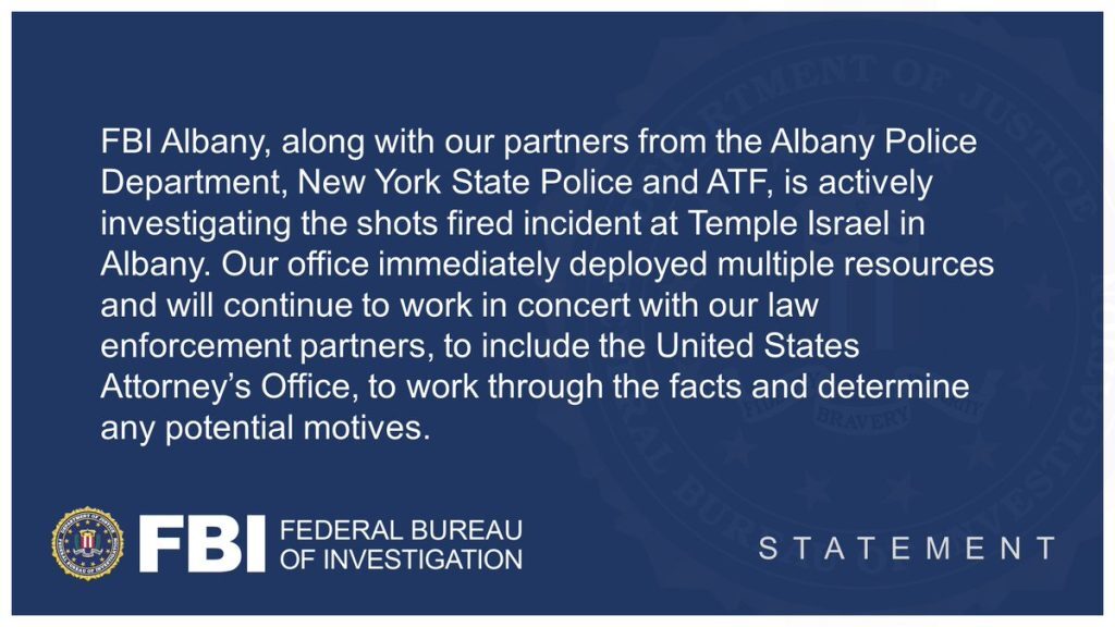 Police make Arrest after Man fires Gun Outside Synagogue in New York