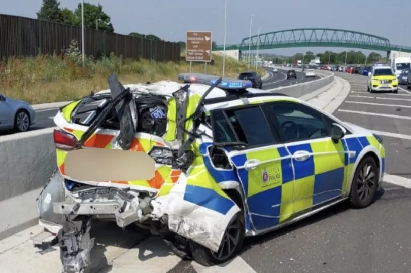 HGV Driver Fined After Crashing into Stationary Police Car on A13
