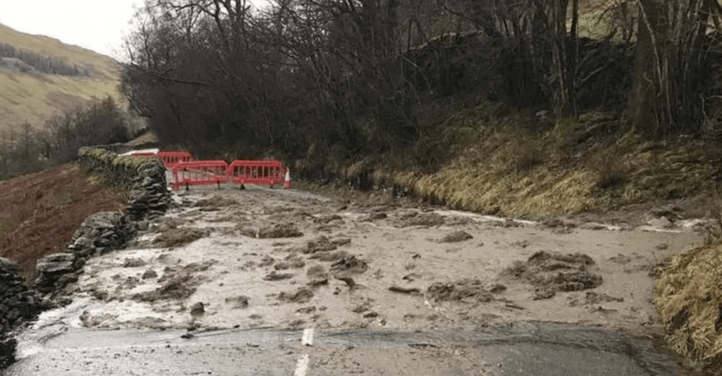 Landslide Forces Closure of A592 Kirkstone Pass in Cumbria